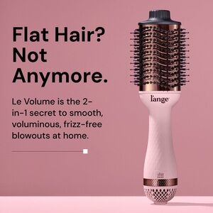 Lange Le Volume 2‑in‑1 Hot Air Brush — Pink and Rose Gold